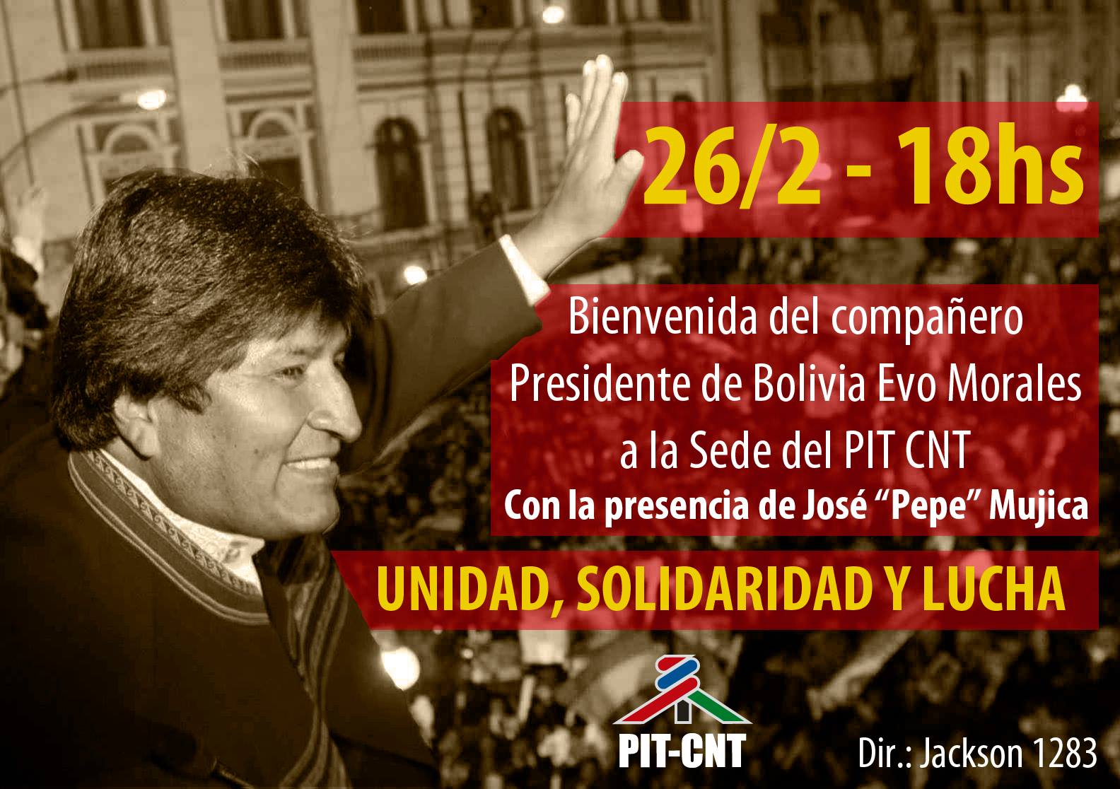 PIT-CNT con Evo Morales y José Mujica