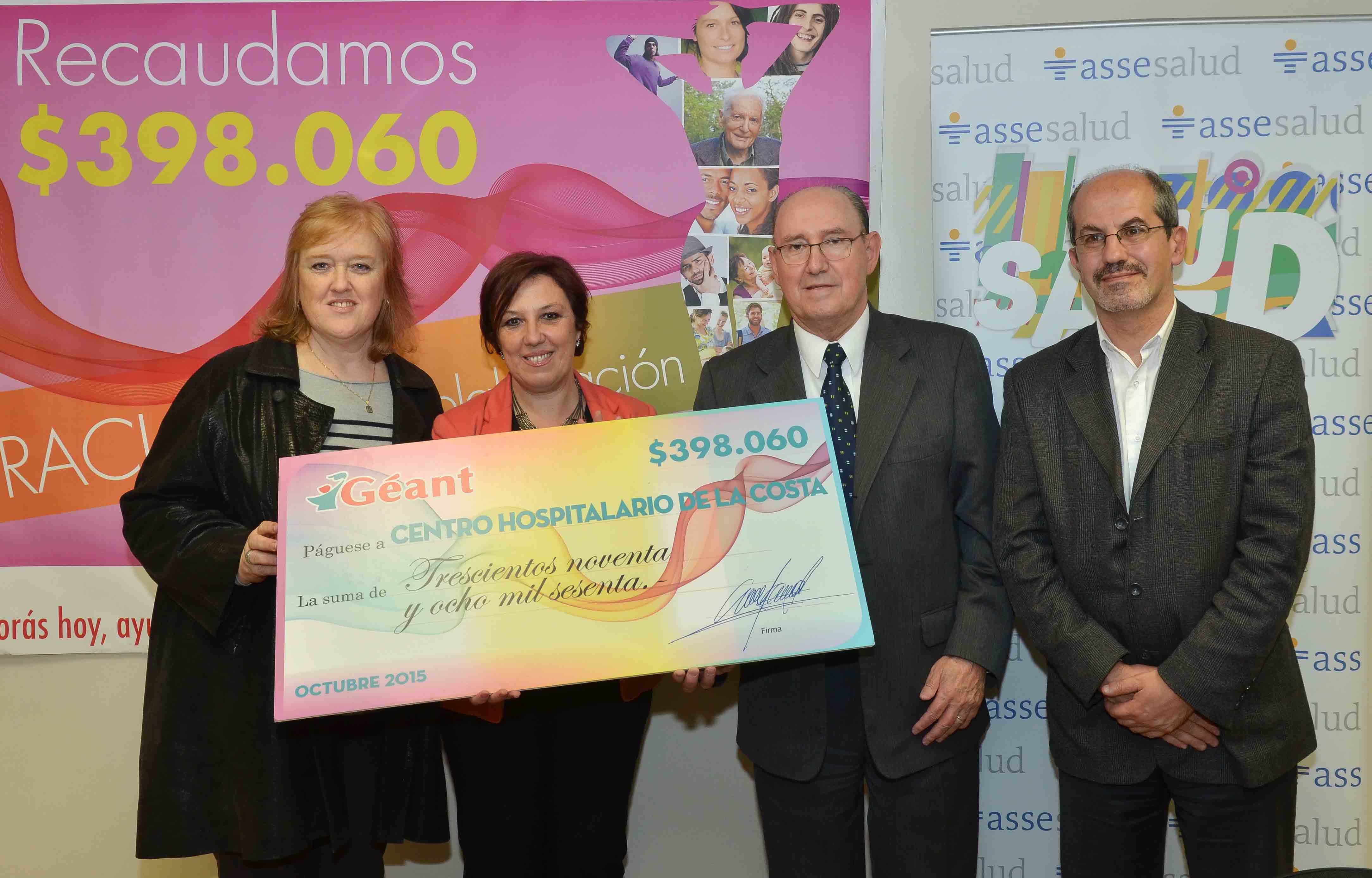 Géant entregó $398.060 para impulsar la puesta en marcha de un mamógrafo en Ciudad de la Costa