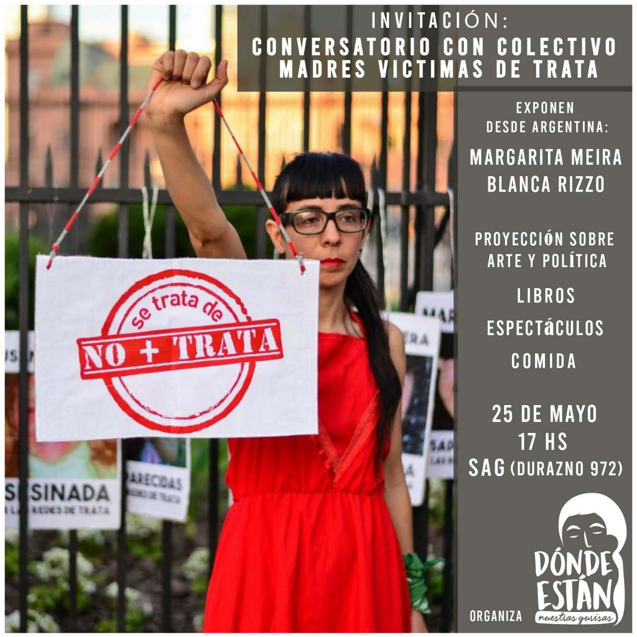 Colectivo Donde Están Nuestras Gurisas NO + TRATA se presenta en Uruguay