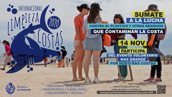 El sábado 14 Uruguay participa en el Día de Limpieza Internacional de Costas