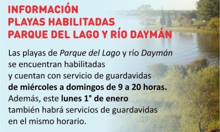 Salto: Playas Parque del Lago y Río Daymán están habilitadas