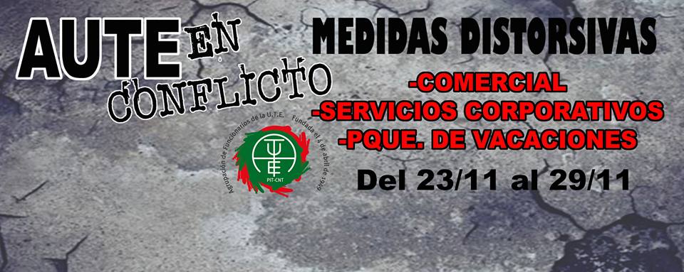 Trabajadores de UTE en conflicto