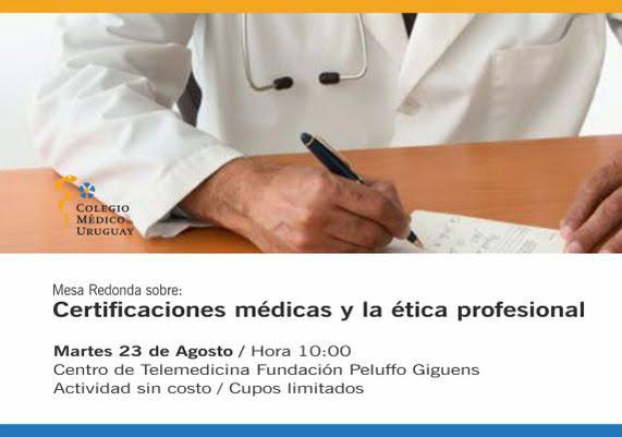 Mesa redonda sobre Certificaciones médicas y la ética profesional
