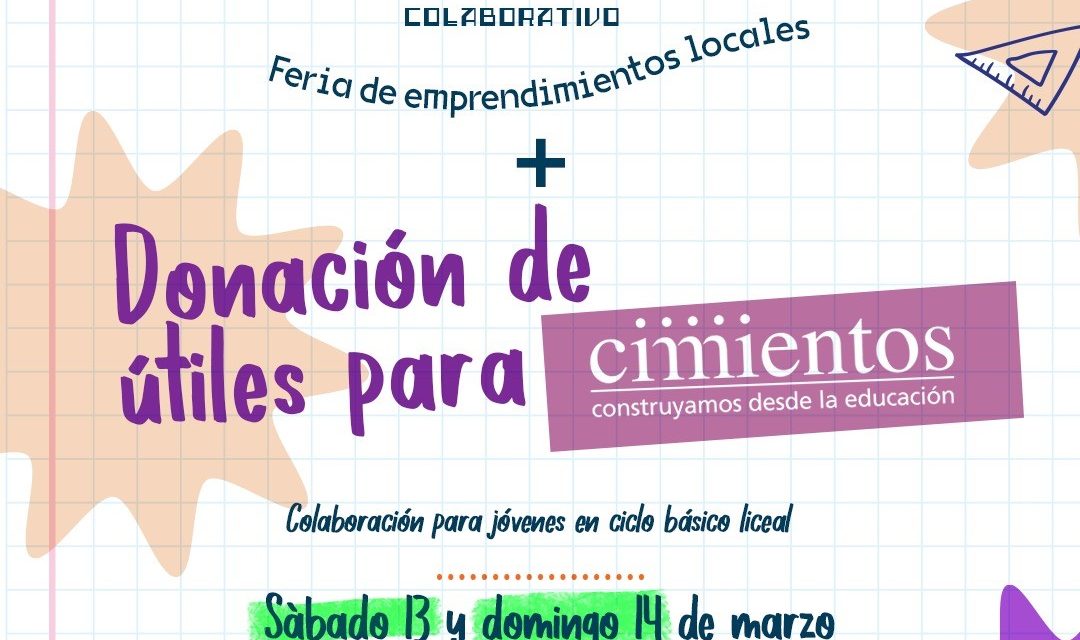 Cimientos Uruguay recibe el apoyo de Mercado Ferrando para recolectar útiles