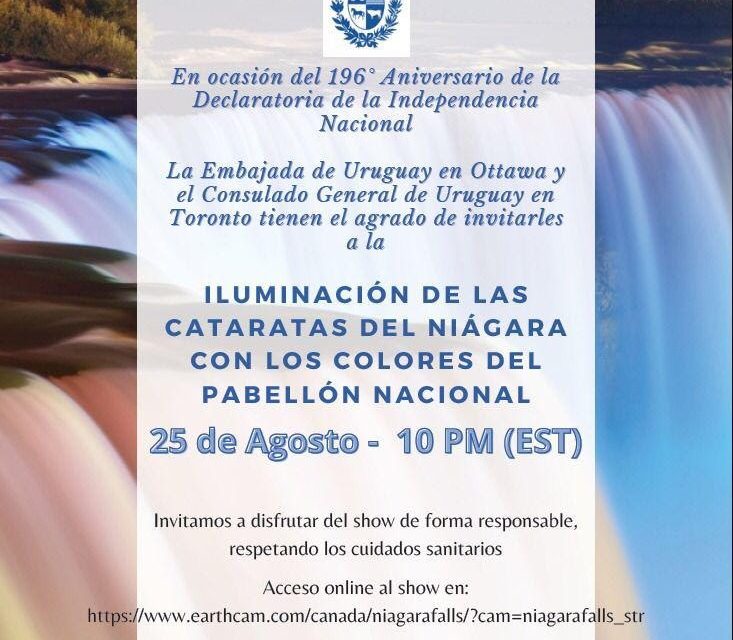 Las Cataratas del Niágara se visten de Uruguay