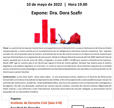 Conferencia y sesión académica de debate: «Usura civil y sobreendeudamiento»