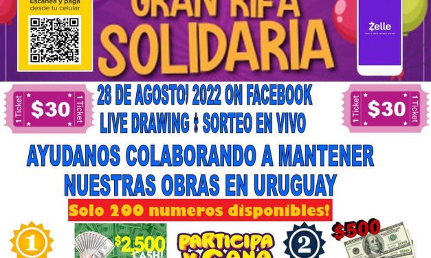 Consulado General del Uruguay en Nueva York informa sobre la Rifa Solidaria de la Fundación Casa Uruguay