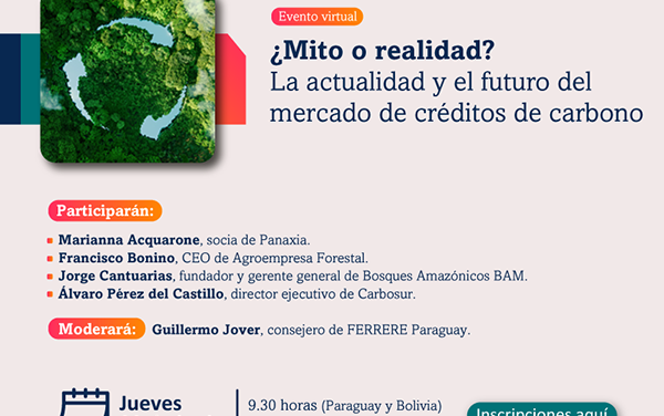 Evento virtual: ¿Mito o realidad? La actualidad y el futuro del mercado de créditos carbono