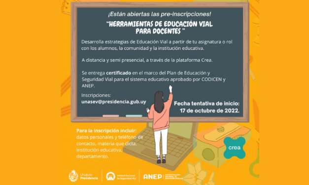 Convocatoria para Capacitación: “Herramientas de Educación Vial para docentes”