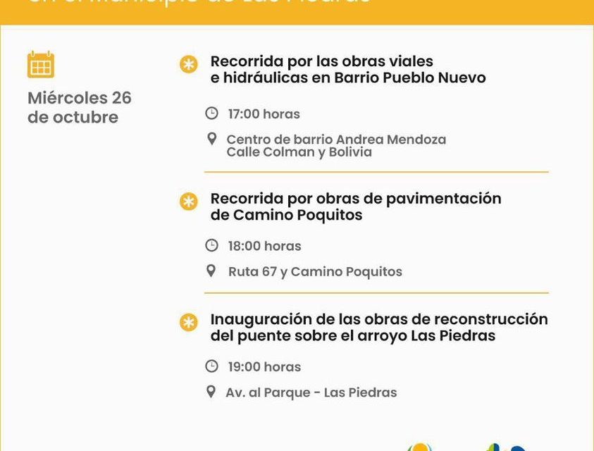 ¿Qué obra inaugurará el intendente Yamandú Orsi el 26 de octubre?