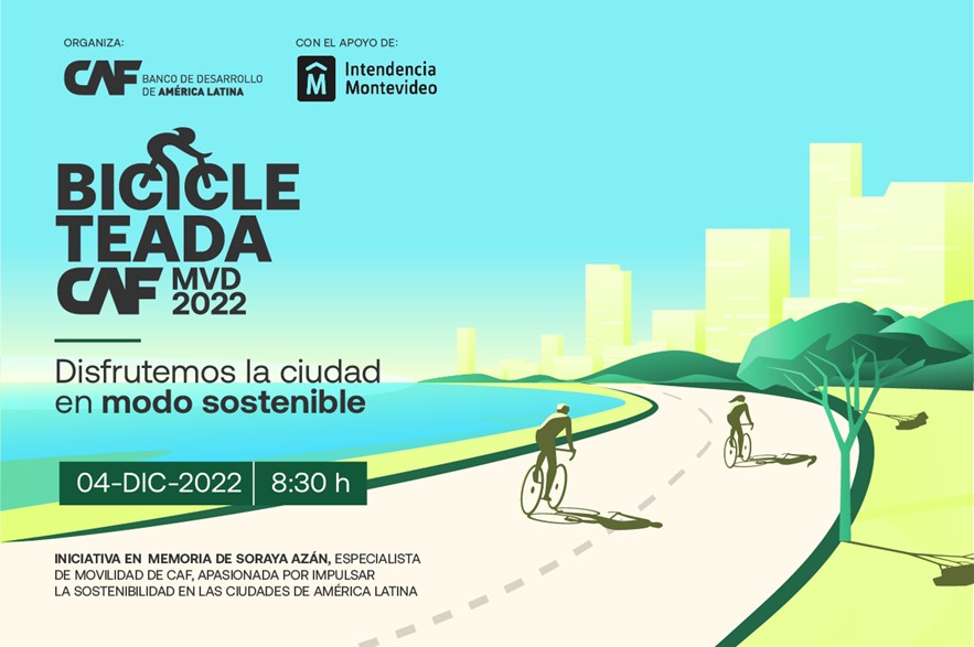 CAF organiza una bicicleteada en Montevideo para disfrutar la ciudad de forma sostenible