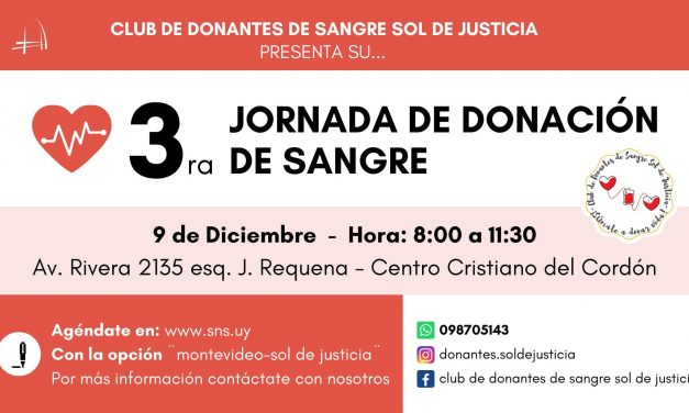 3era. Jornada de donación de sangre en Centro Cristiano del Cordón