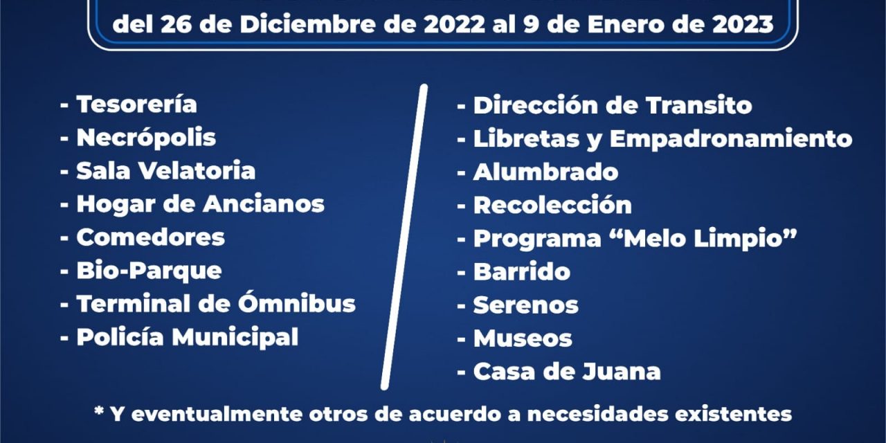 Servicios esenciales en la Intendencia de Cerro Largo: ¿cuáles son y hasta cuándo?