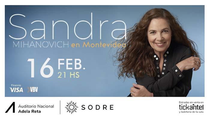 Sandra Mihanovich en Uruguay: ¿cuándo y dónde?