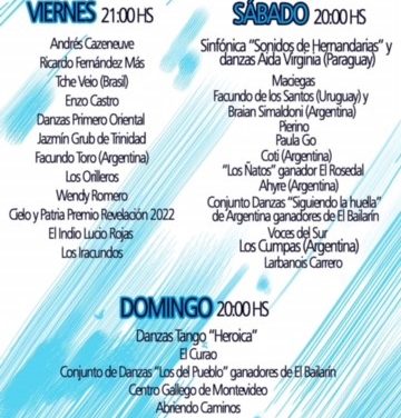 49 Festival Nacional de Folclore: ¿cuál es la grilla de artistas?