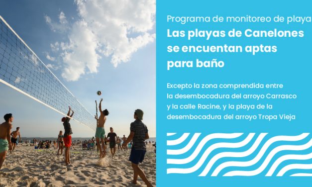 Canelones: Calidad de agua de las playas continúa siendo muy buena para baños