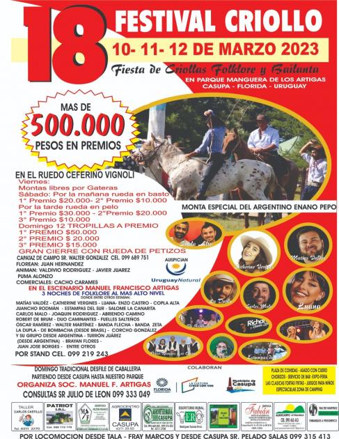 18° Festival Criollo: Fiesta de criollas, folclore y bailanta: ¿dónde será?