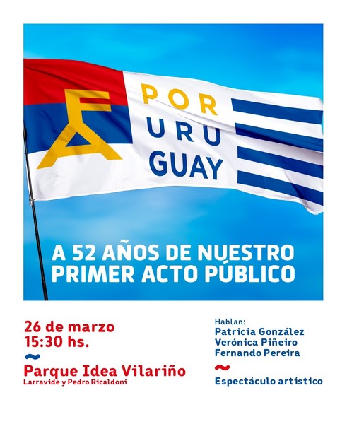 Frente Amplio celebra 52 aniversario de su primer acto político: ¿dónde será esta vez?
