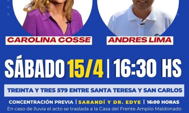 Carolina Cosse y Andrés Lima en Maldonado