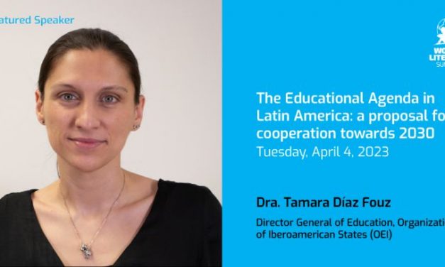 Tamara Díaz Fouz (OEI) en Conferencia Mundial de Alfabetización 2023