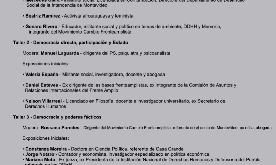 Asamblea de la corriente “Izquierda y Libertad: “A 50 años del golpe de Estado, imaginar la democracia del futuro”