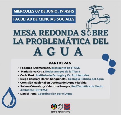 mesa redonda sobre el agua
