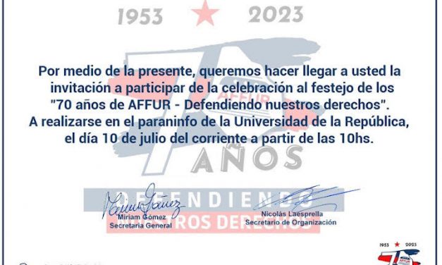 AFFUR cumple 70 años