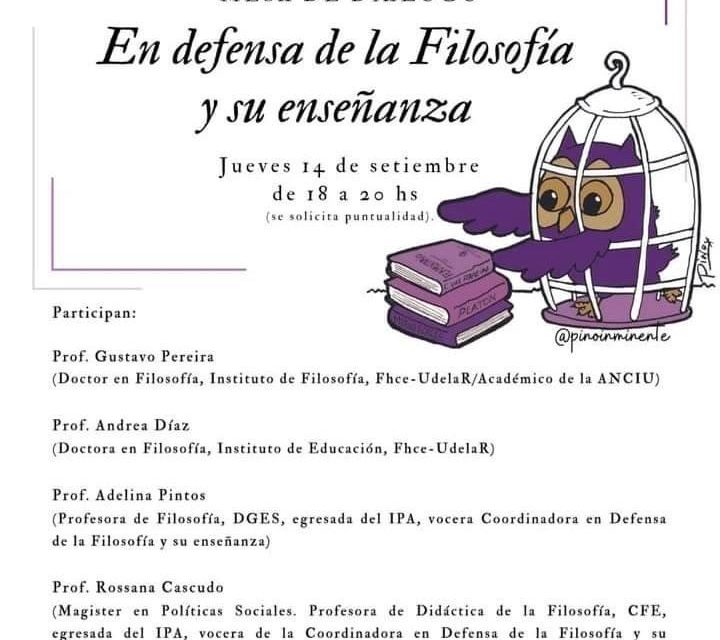 Mesa de diálogo “En defensa de la filosofía y su enseñanza”
