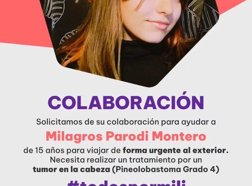 Mili precisa colaboración para un tratamiento médico en el exterior