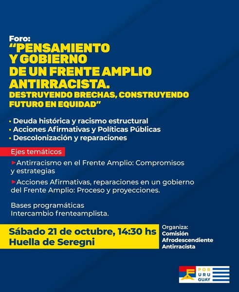 Foro Pensamiento y Gobierno de un Frente Amplio Antirracista