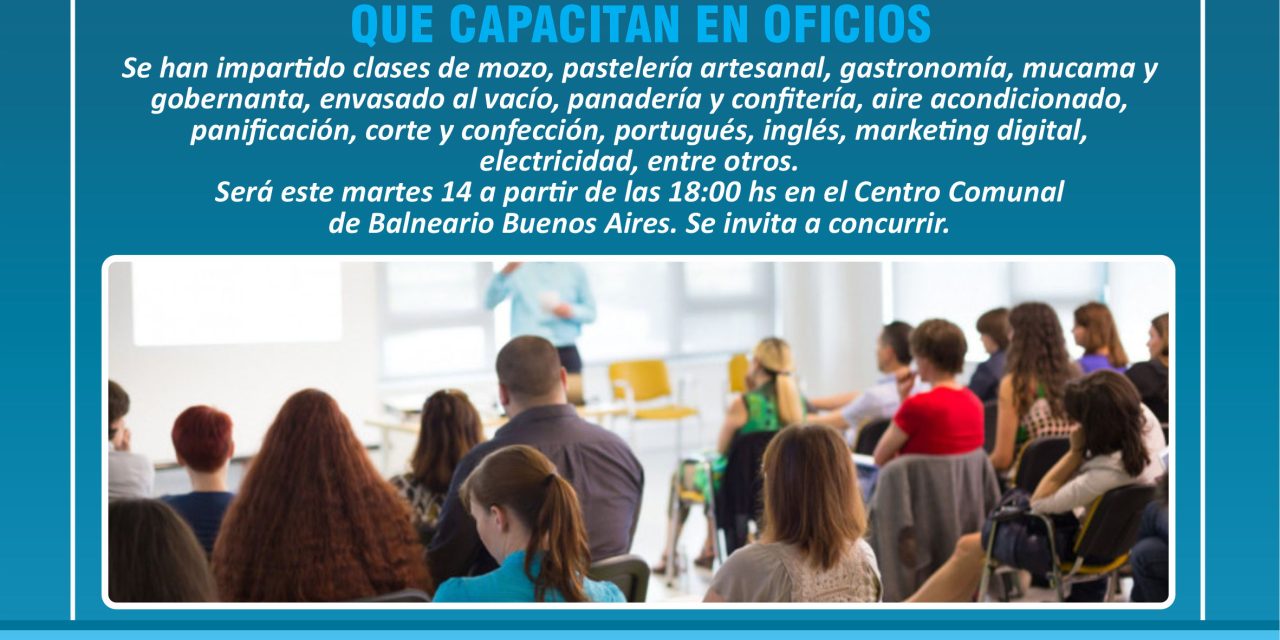 Cierre de los cursos gratuitos que capacitan en oficios