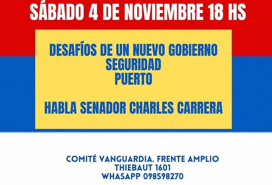 Charla del senador Charles Carrera