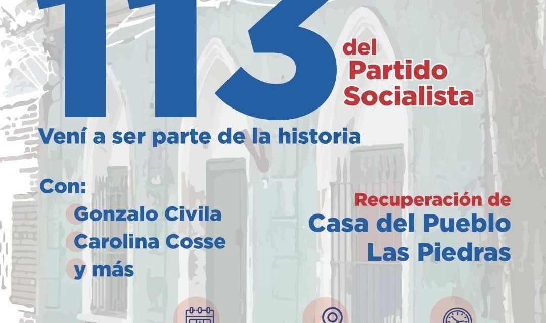 Acto central del Partido Socialista por sus 113º aniversario