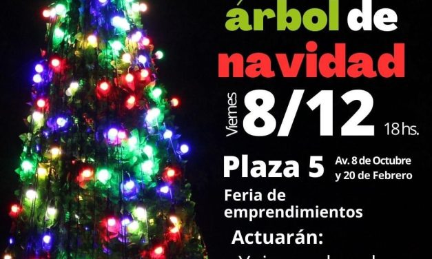 Encendido del árbol de Navidad en Plaza 5 con una linda propuesta