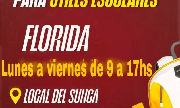 SUNCA Florida: Inscripciones para útiles escolares