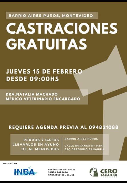 Castraciones Gratuitas en Aires Puros