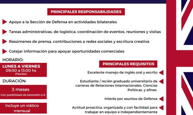 ¿Querés formar parte del equipo de la Embajada Británica?