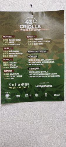 Grilla Parque Roosevelt