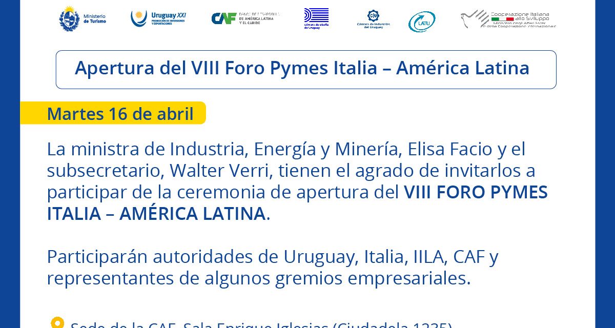 Apertura del Foro Pymes Italia-América Latina