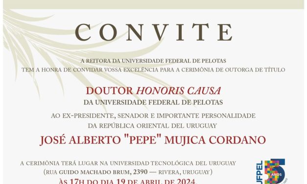 Universidad Federal de Pelotas de Brasil otorgará Título de Doctor Honoris Causa al Ex Presidente José Mujica