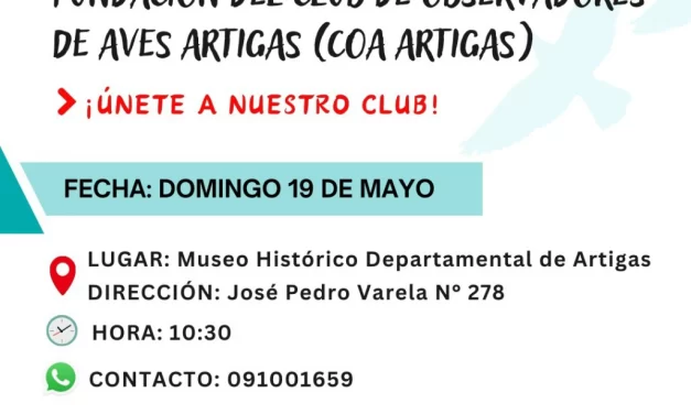 Actividad de la Fundación del Club de Observadores de Aves Artigas