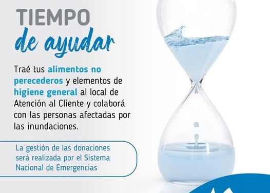 Campaña de solidaridad para afectados por las inundaciones
