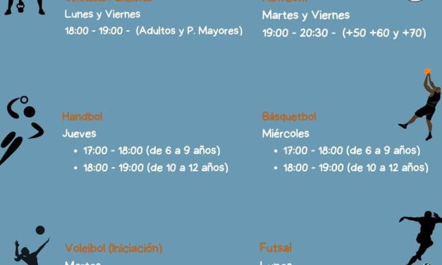 Actividades en el Polideportivo de Fray Marcos
