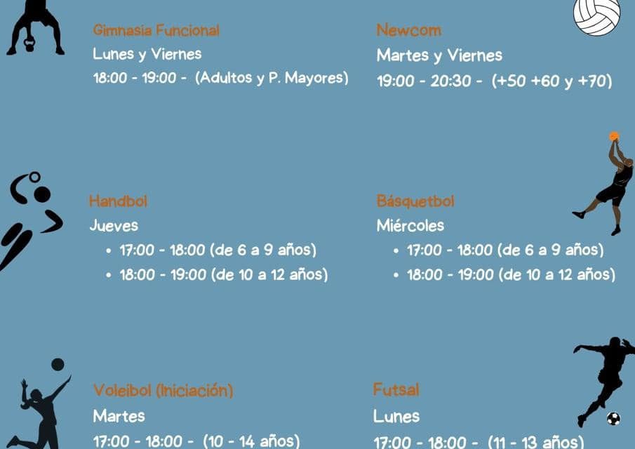 Actividades en el Polideportivo de Fray Marcos