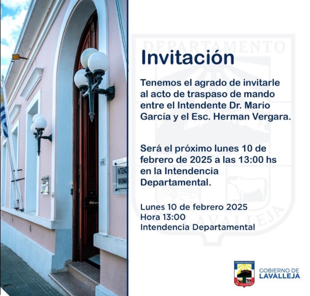 Lavalleja: Traspaso de mando de Mario García a Herman Vergara