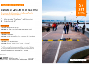 III JORNADA CLÍNICA «Cuando los vínculos son el paciente que sufre»