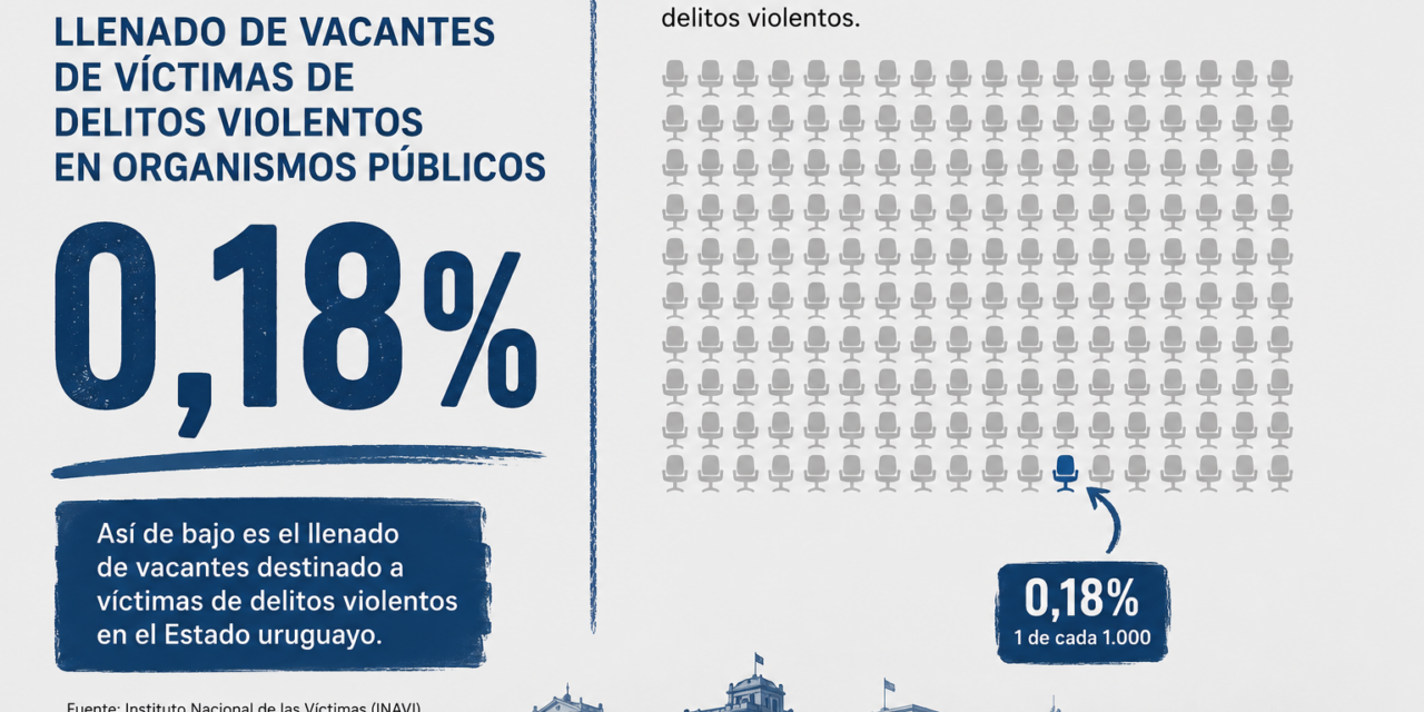 Sólo se cubrió el 0,18% del total de vacantes provistas en el año para las personas víctimas de delitos en los organismos obligados