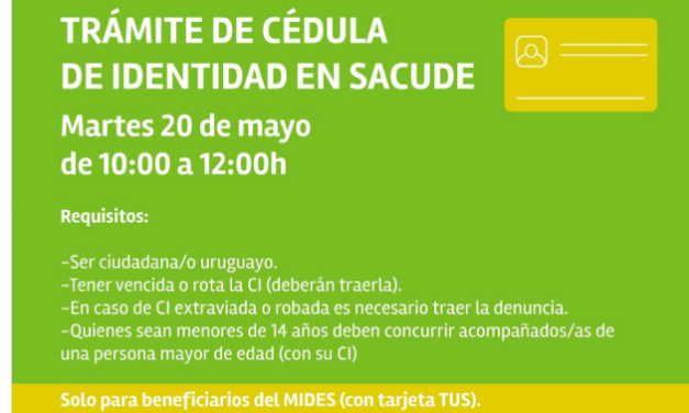 Jornada de trámite de cédula de identidad gratuita en Complejo Sacude