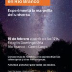 Noches Cósmicas en Río Branco y otros puntos del país