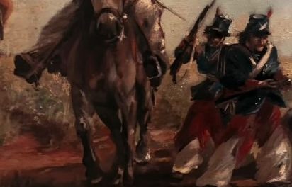 Municipio de Pando recibió obsequio de óleo que refiere a “masacre” de las fuerzas de Rivera sobre indígenas charrúas